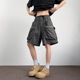 工装裤男夏季薄款五分裤休闲宽松多口袋显瘦欧美帅气风潮短裤P47，男装牛仔裤，星座410-6（原星座1304-1）