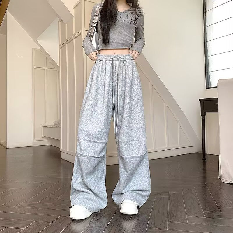 卫裤男女春秋hiphop工装阔腿休闲裤垂感直筒宽松美式运动裤P39,男装休闲裤,星座410-6（原星座1304-1）