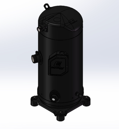 涡旋螺杆压缩机3D建模图纸用于制冷空调系统谷轮ZB95KCE设计