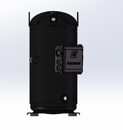 涡旋螺杆压缩机3D建模图纸用于制冷空调系统谷轮ZB114KCE设计