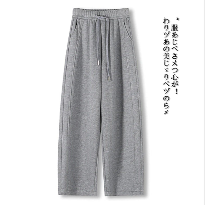 啄木鸟香蕉裤高腰2025秋冬新款休闲裤女弯刀裤松紧腰休闲风