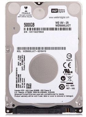 国行WD/西部数据500G笔记本监控机械硬盘2.5英寸 SATA WD5000LUCT