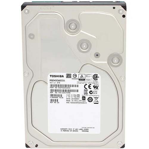TOSHIBA/东芝 企业级硬盘4TB SAS 7200转3.5英寸 MG08SDA400E行盘