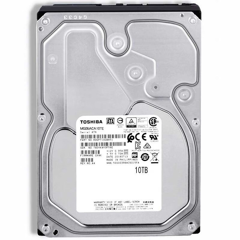 TOSHIBA/东芝企业级硬盘 10TB 3.5英寸 SATA接口 MG06ACA10TE行盘 - 实物图