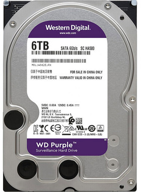 WD/西部数据 6TB 监控紫盘 3.5英寸 SATA接口 WD62EJRX