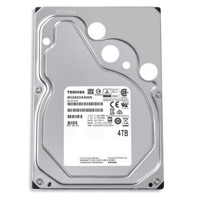 TOSHIBA/东芝企业级硬盘 4TB 7200转 SATA接口 MG08ADA400N 行盘