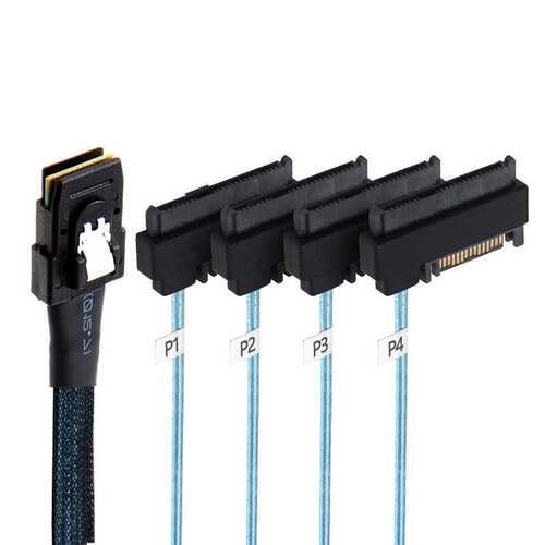 HP/惠普 SFF 8087转4*SAS 阵列Raid内置数据线 服务器硬盘数据线