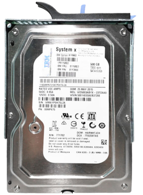 IBM 500G 7.2K SATA X3100 X3250M5 M6易插拔硬盘 81Y9802