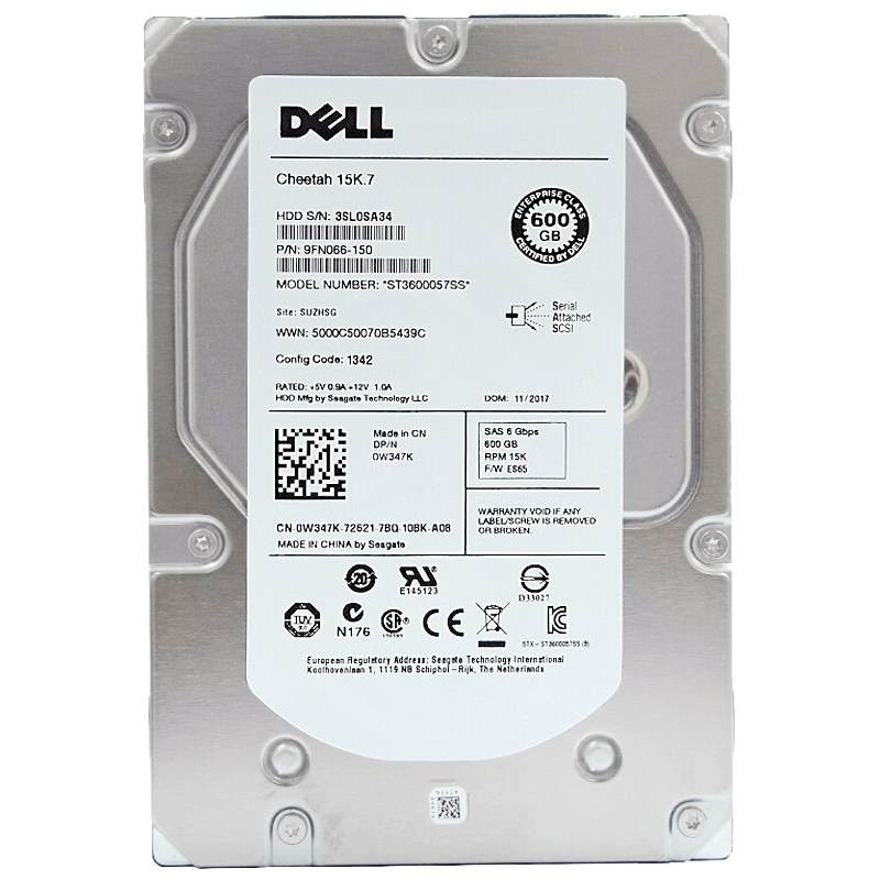 DELL/戴尔 服务器硬盘 600G 15K SAS 3.5英寸 含托架
