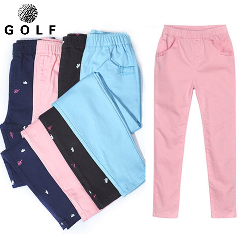 儿童Golf球服装童装女童裤子春夏装薄款透气高尔夫长裤大童休闲裤|msdalam kategori sukan/pakaian kasual, pakaian seragam sukan, pakaian golf - dari Buy2taobao.com untuk memberikan perkhidmatan ejen Taobao profesional membeli