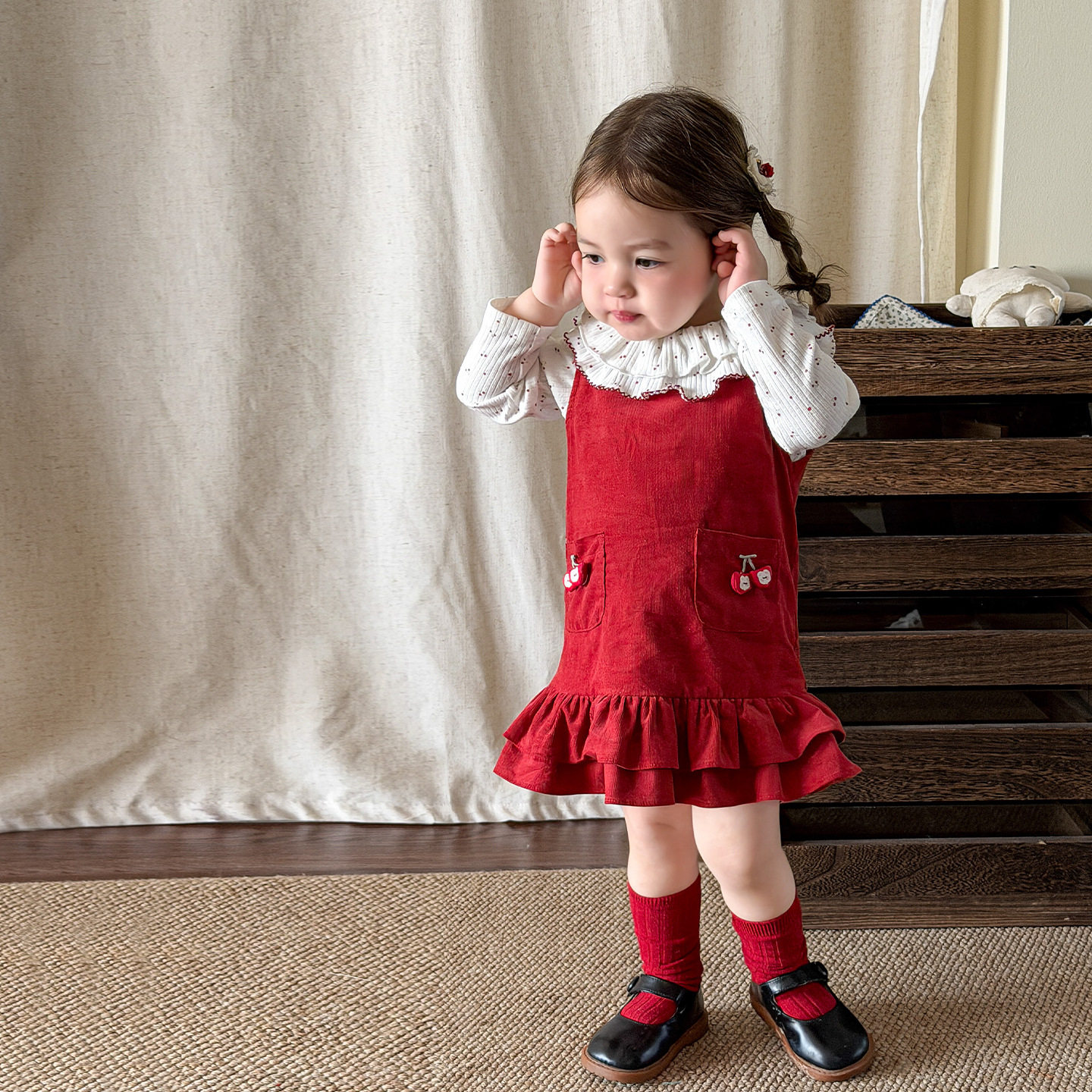 蔗梨童装女童连衣裙春装新款儿童公主裙背心裙婴儿女宝宝裙子