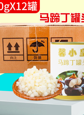 马蹄丁罐头850g*12开罐即食马蹄水果粒荸荠罐头甜品奶茶专用小料