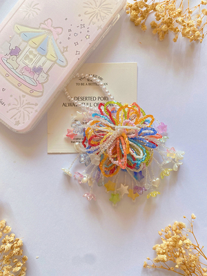 炫酷城堡 原创设计2024新款烟花球手工串珠饰品挂件吊坠装饰