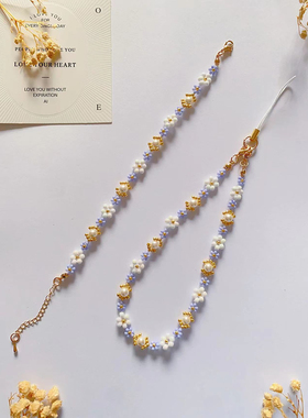 树莓曲奇 2026原创设计手工制作串珠项链清新女孩简约百搭饰品