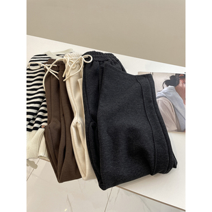 24秋冬加厚垂感显瘦直筒休闲长裤 ju好穿 女 阔腿裤 醋酸羊毛窄版