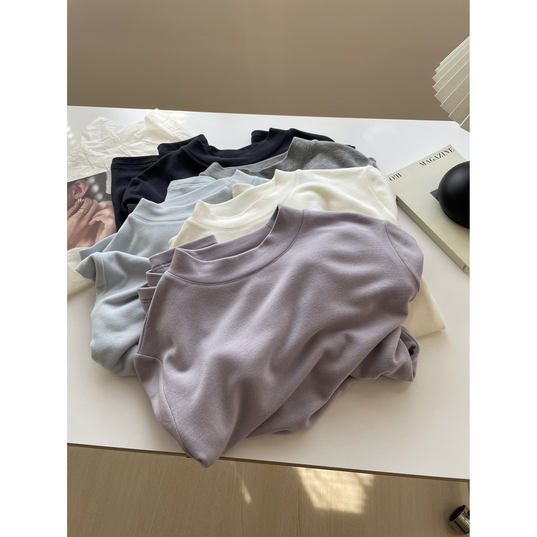 羊绒手感~小立领打底衫