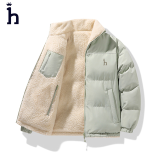 男女时尚 加绒保暖棉衣冬新款 双面穿立领外套 哈家撤柜 一折专区