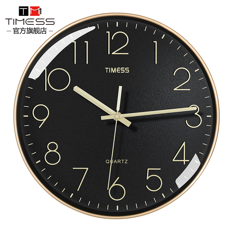 TIMESS/挂钟客厅时钟挂墙家用免打孔简约现代挂表静音石英钟钟表 Изображение 1 TIMESS/挂钟客厅时钟挂墙家用免打孔简约现代挂表静音石英钟钟表 Изображение 1