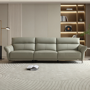 全友家居家具家私正品 皮卡诺 22783 直排一字型头层真牛皮艺沙发