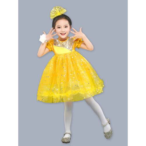 六一演出服蓬蓬裙幼儿园舞蹈公主纱裙我们都是小星星舞台表演服装