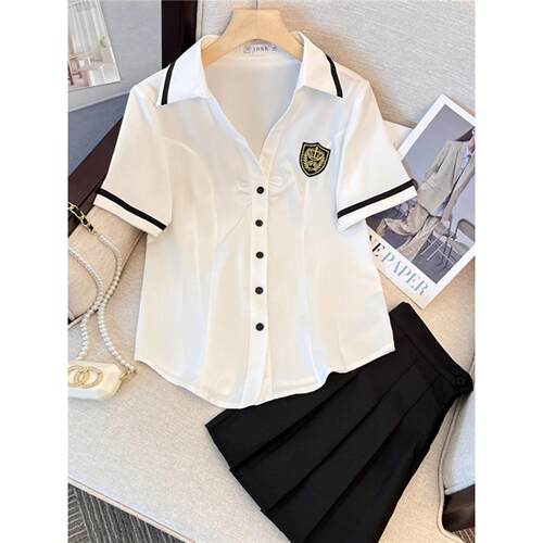 会所工作服女足浴足疗技师按摩工衣V领KTV公主服纯欲性感百褶裙女