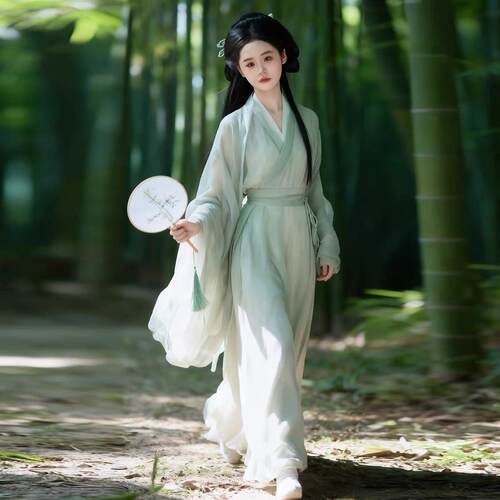 汉服女童2026新款儿童古装超仙战国袍古魏晋风交领唐装六一演出服