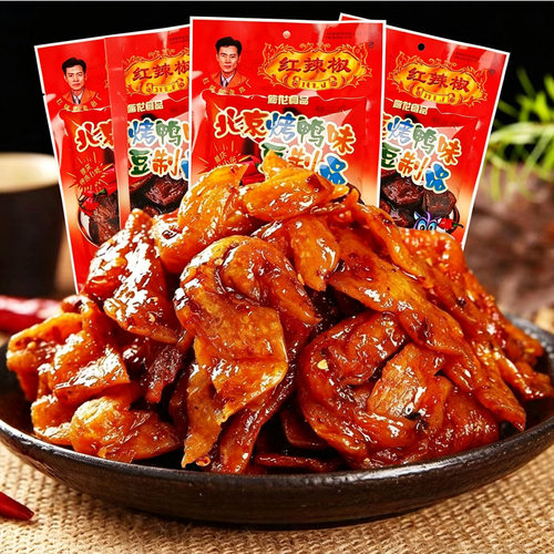 北京烤鸭味红辣椒素肉即食袋装