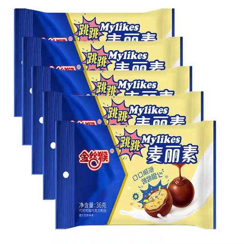 金丝猴跳跳糖麦丽素巧克力豆糖果