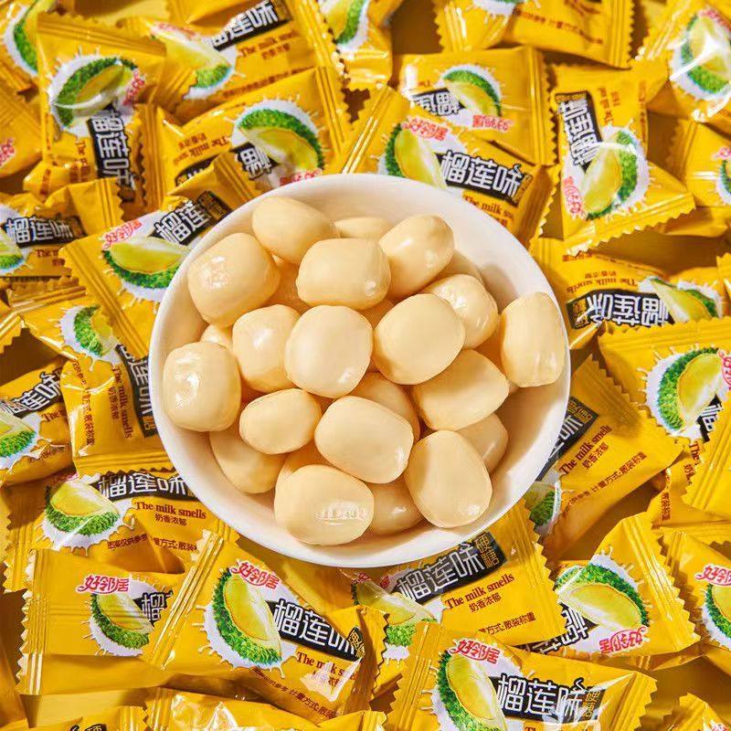 好邻居榴莲糖榴莲味水果糖硬糖散装传统糖果结婚喜糖休闲零食年货