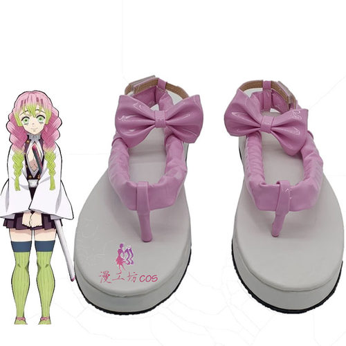 漫工坊鬼灭之刃甘露寺蜜璃cos鞋