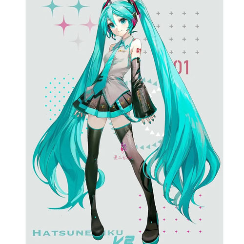 漫工坊初音未来公式服cos鞋定制