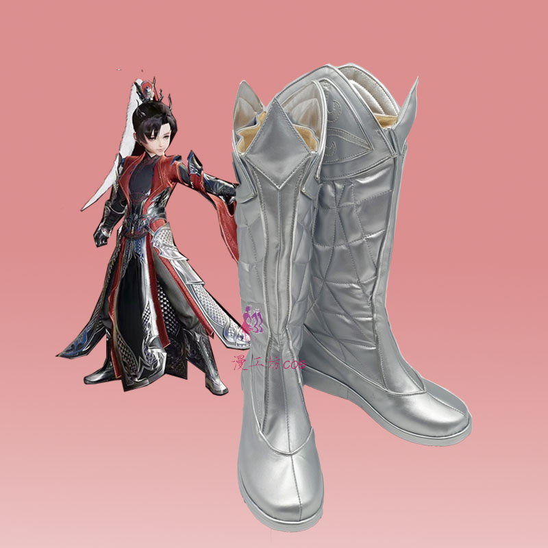 漫工坊动漫古风凌绝cos鞋子定制动漫游戏人物cosplay靴子来图定做