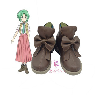 寒蝉鸣泣之时园琦魅音cos鞋子定制动漫游戏cosplay 靴子来图定做