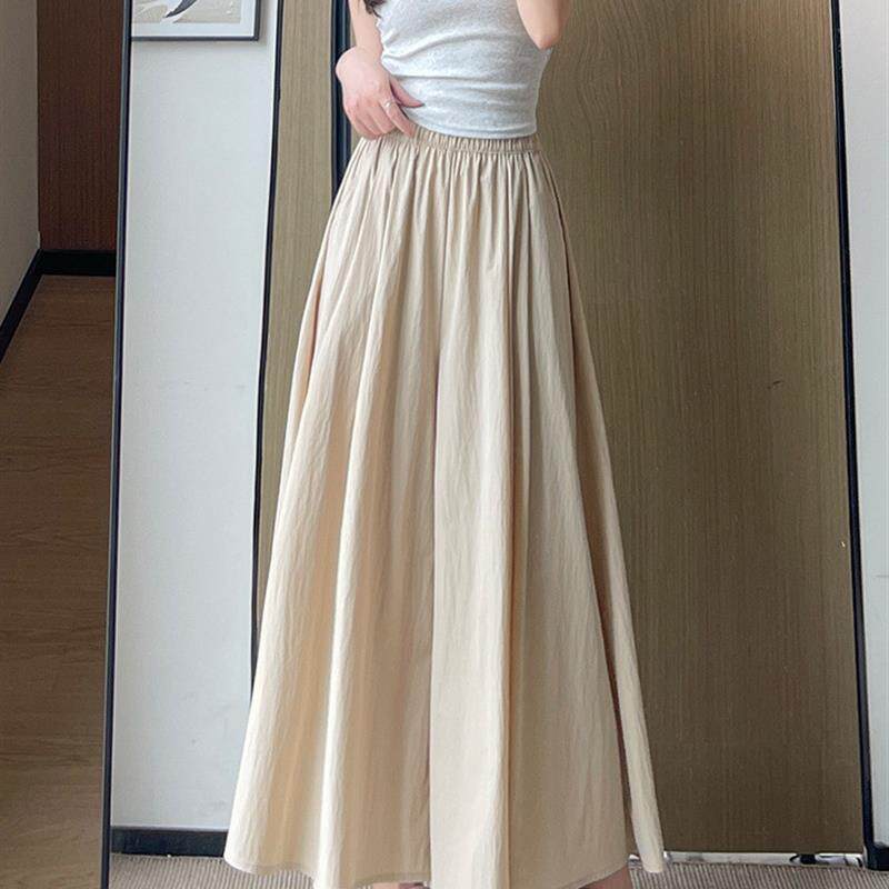 黑色山本裙裤女夏季2026新款垂感棉麻高腰半身裙小个子冰丝阔腿裤