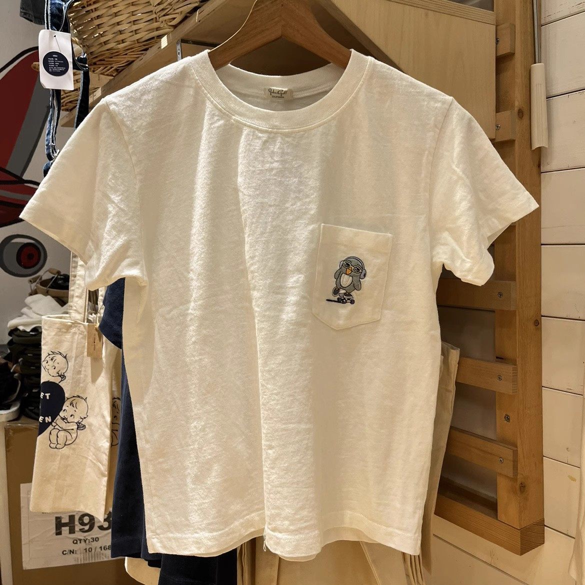 brandy girl新款白色口袋小企鹅刺绣纯棉短袖bm美式复古T恤女,女装/女士精品,T恤,淘宝优惠券,粉丝福利购,淘宝优惠卷