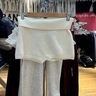 女外穿包臀短裤 针织休闲裤 子 bm秋冬独特辣妹高腰显瘦修身 Brandy