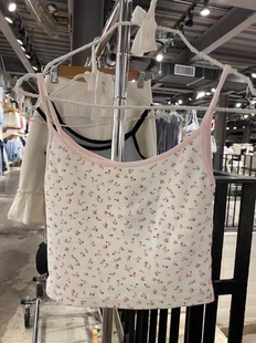 Brandy 少女纯欲粉色碎花吊带背心内搭女 Girl bm纯棉甜美美式