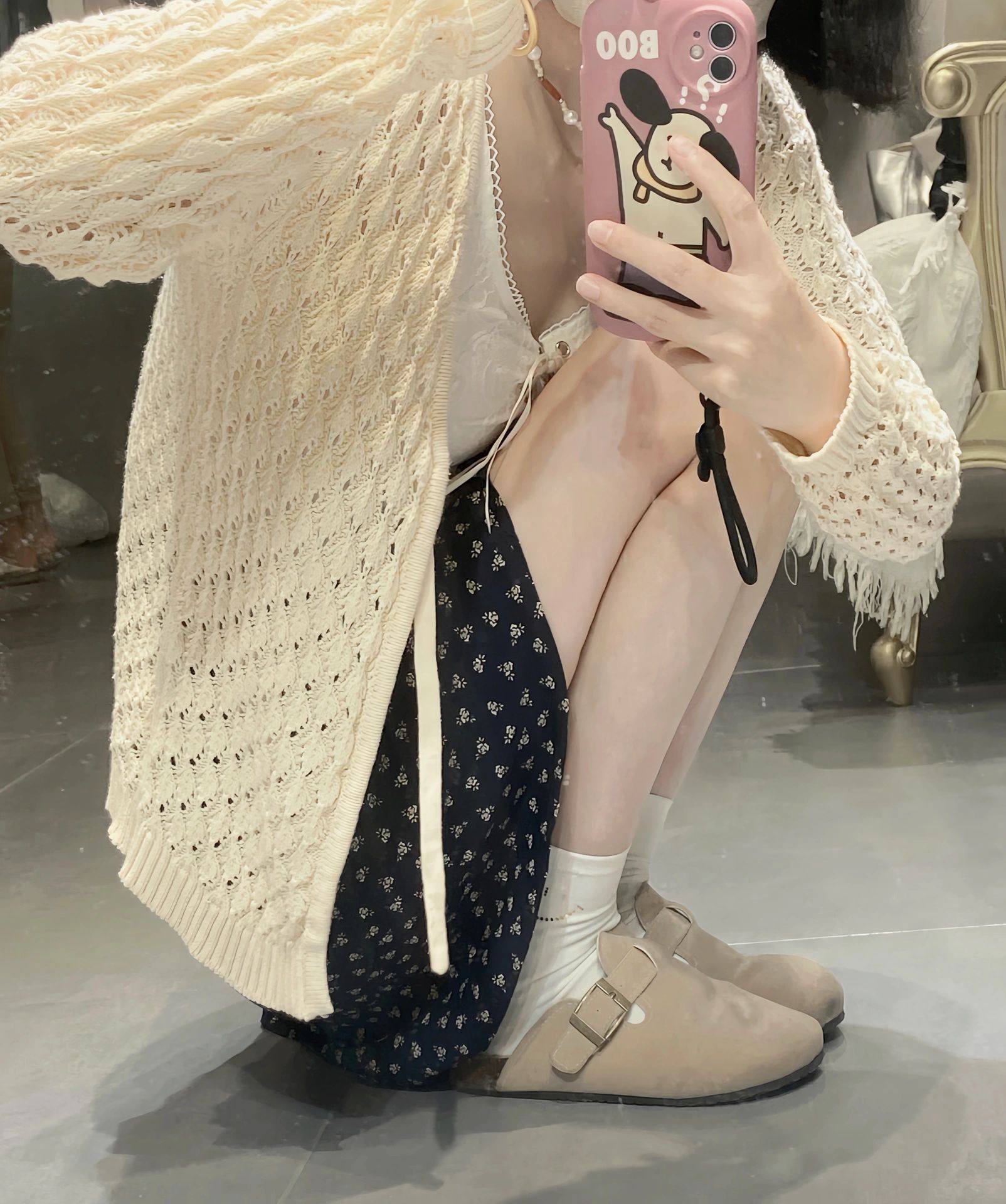 Brandy bm宋祖儿白鹿镂空v领针织开衫外套女新款秋季毛衣上衣,女装/女士精品,毛针织衫,淘宝优惠券,粉丝福利购,淘宝优惠卷