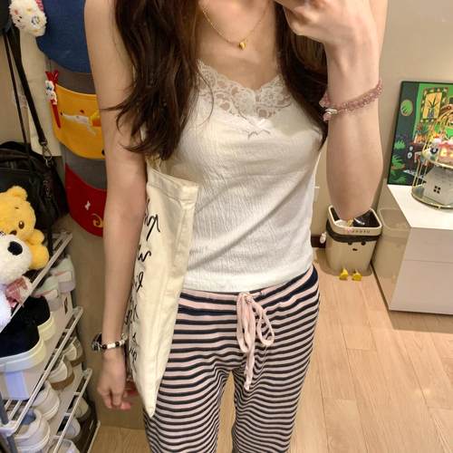 蕾丝边bm小吊带女内搭