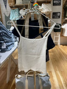 Girl新款 背心夏季 Brandy 花边领bm蝴蝶结吊带女美式 辣妹风短款