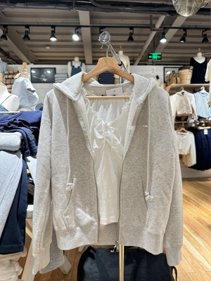 连帽拉链卫衣开衫女短款