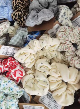 Brandy新品纯欲少女碎花bm大肠发圈发绳宋妍霏同款ins潮复古发饰