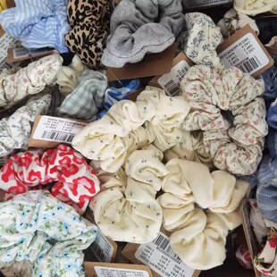 Brandy新品纯欲少女碎花bm大肠发圈发绳宋妍霏同款ins潮复古发饰