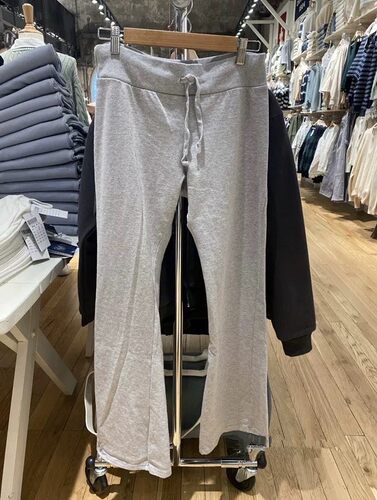 抽绳高腰阔脚长裤女夏