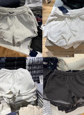 Brandy BM新款美式纯色百搭运动休闲裤bm纯棉宽松阔腿裤短裤热裤