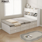 高箱储物床现代简约1.2米单人床小户型家用榻榻米床头储物收纳床