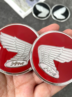 适用于HONDA本田幼兽CC110车标红色飞翼翅膀徽章标猫头贴改装配件
