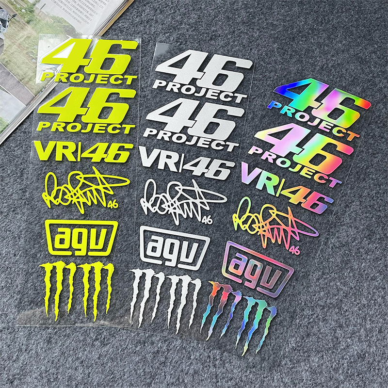 摩托车号码反光贴纸46号罗西签名