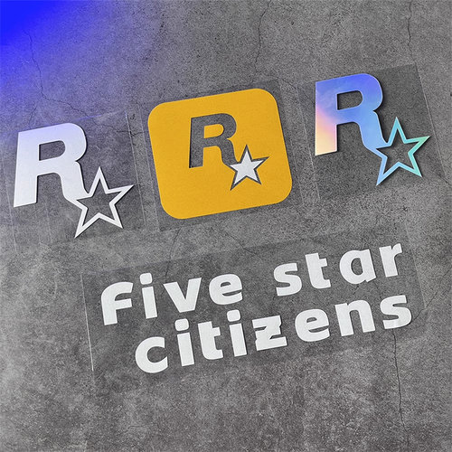 飞车R星标汽车电动车摩托车贴纸