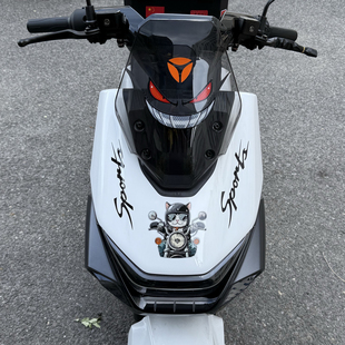 配件恶魔微笑防水车贴 H贴纸电动车改装 适用雅迪冠能S白鲨90 70L